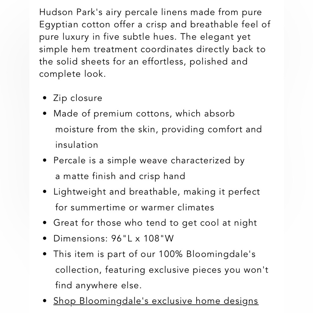 HUDSON PARK egyption cotton DUVET - Picture 5 of 9